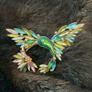 NEW KIM SEYBERT HUMMINGBIRD JEWELED NAPKIN RINGS SET OF 3